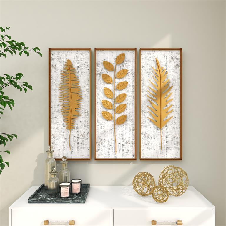 Cuadro Follaje set x 3 pzs