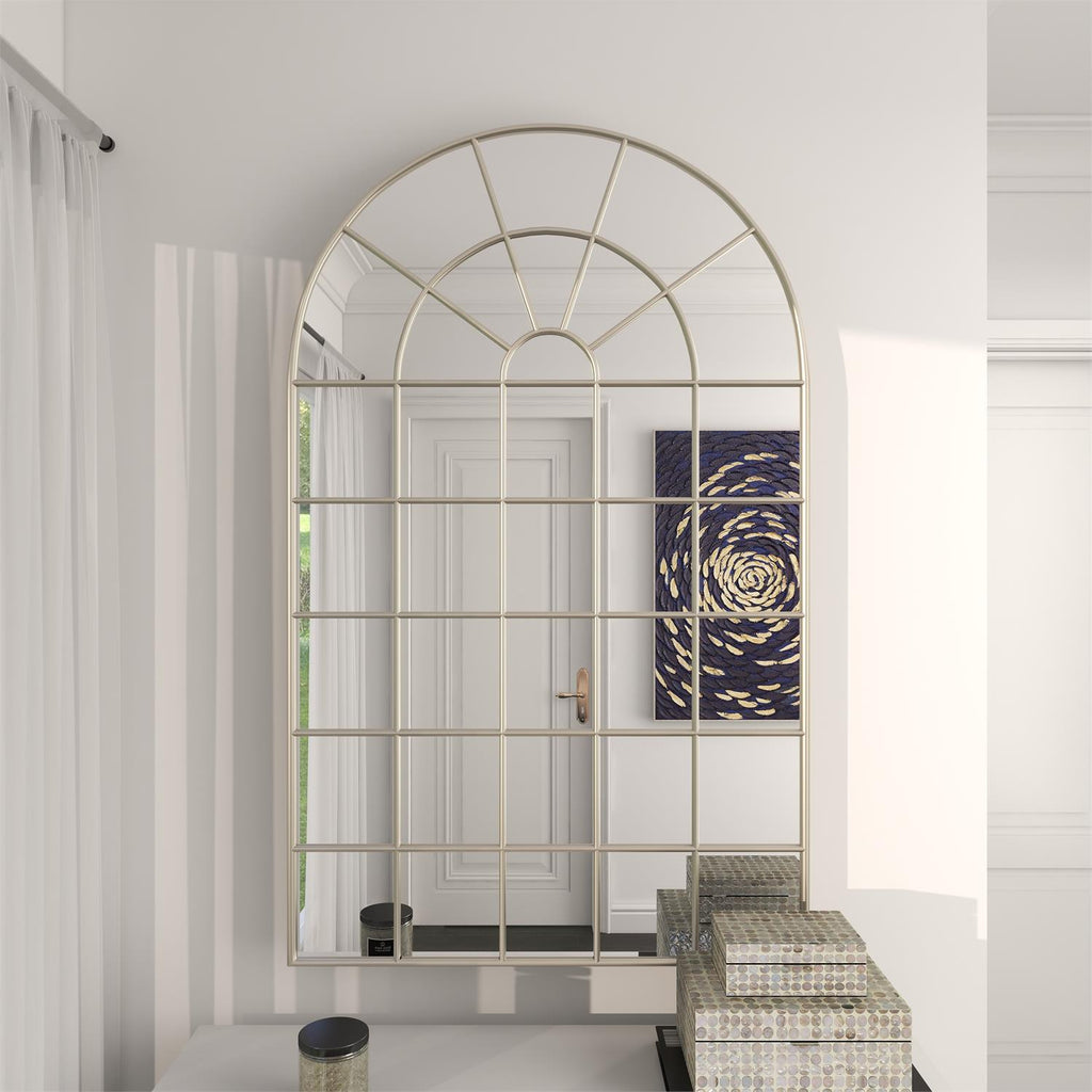 Espejo Arco Plateado