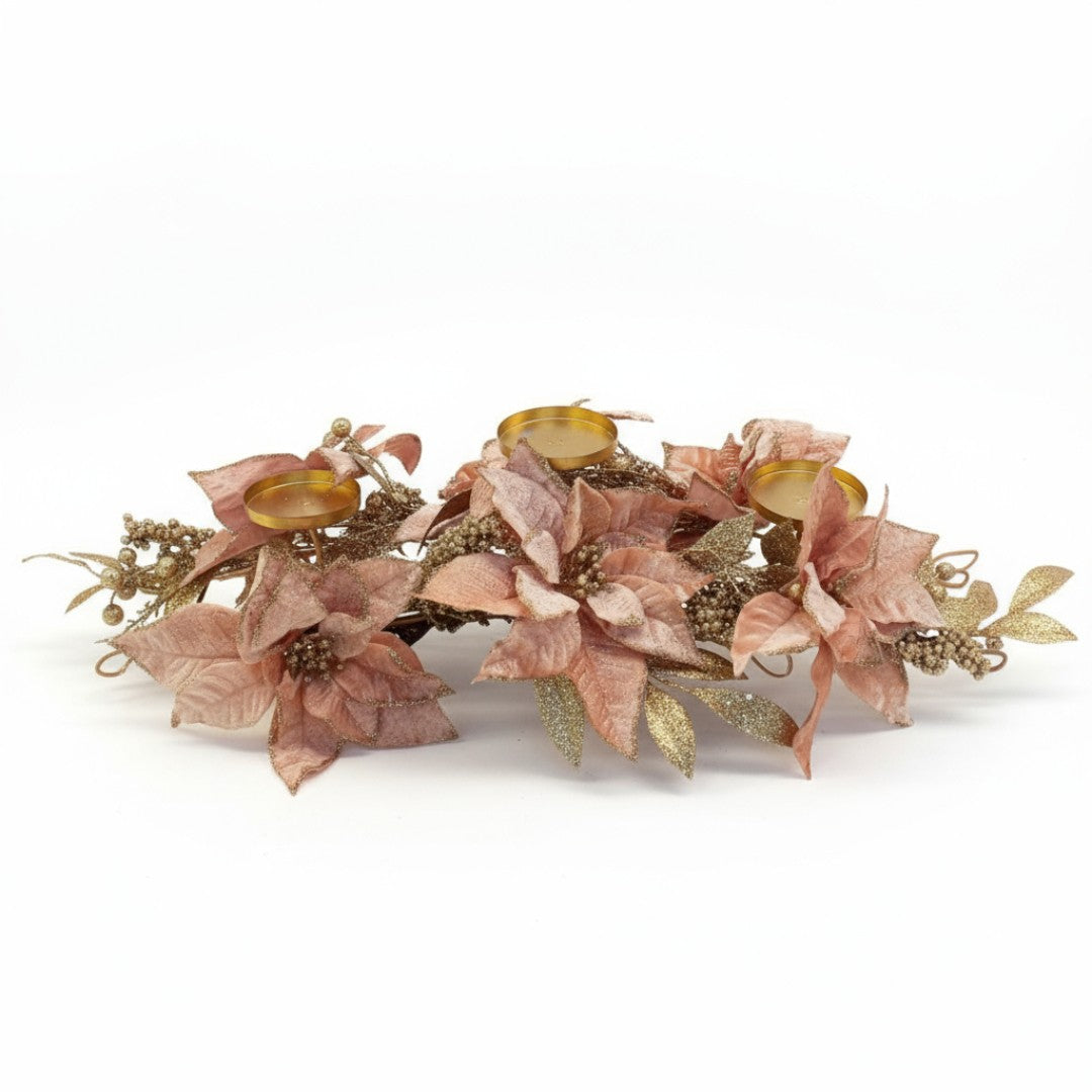 Centro Portavelas Rosa